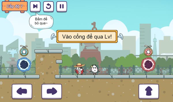 Hãy đưa trứng gà vào đúng cổng xanh và đỏ khác nhau