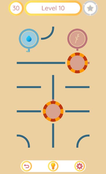 Liên tục chinh phục toàn bộ level game nối ống dẫn nước