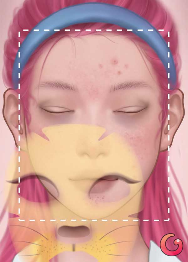 Đắp mặt nạ cho khách