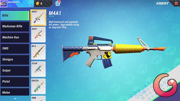 Vũ khí trong Sigma Battle Royale