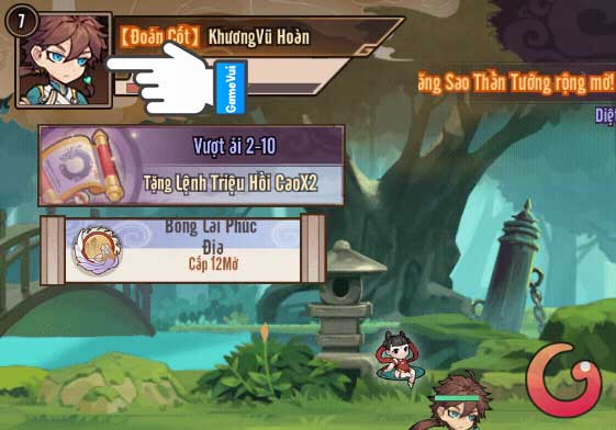 Chạm vào ảnh đại diện