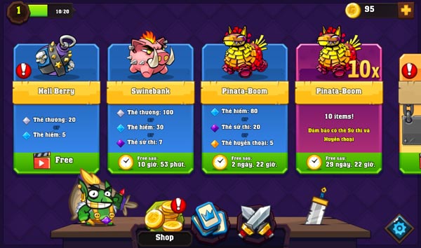 Các gói quà đa dạng