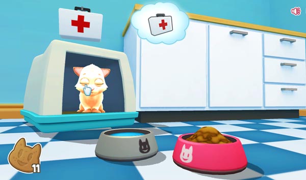 Giúp mèo con con Kitty điều trị y tế