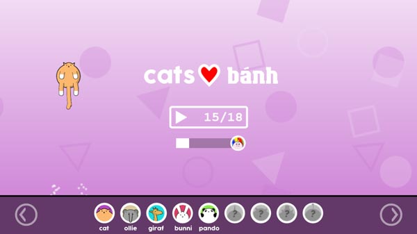 Chơi game Mèo yêu bánh - GameVui