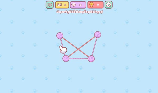 Bấm và giữ để chọn, di chuyển cuộn len