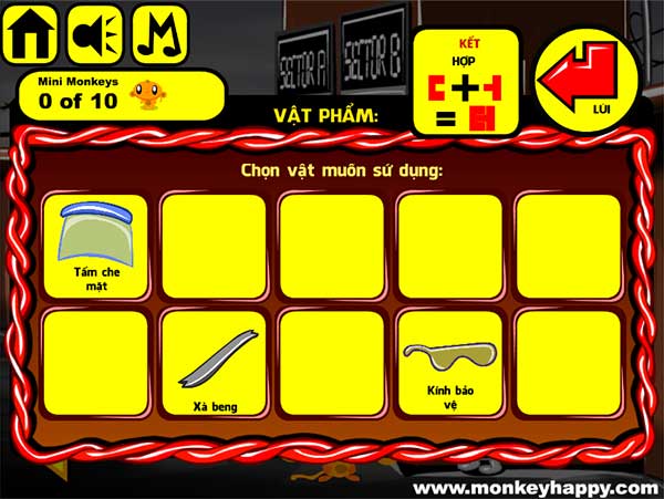 Các vật đã thu thập được