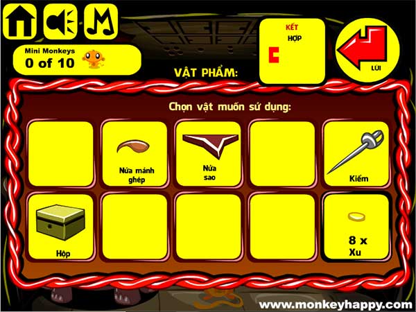 Các vật đã thu thập được