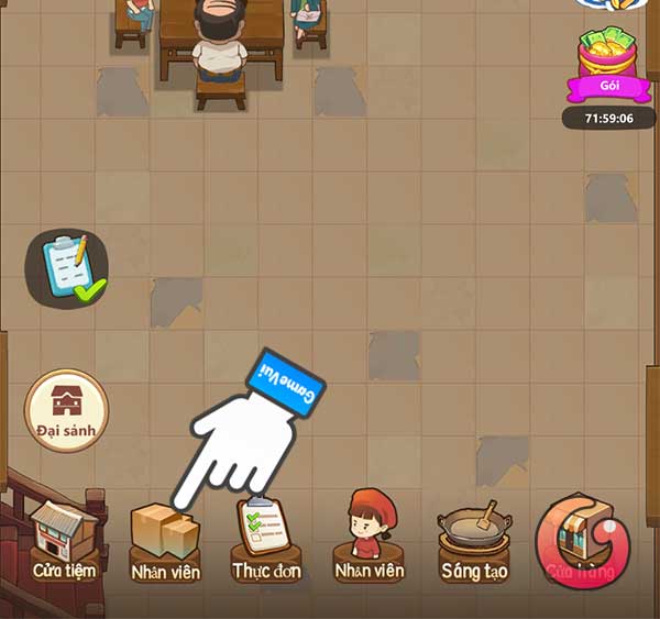 Chạm mục Nhân viên