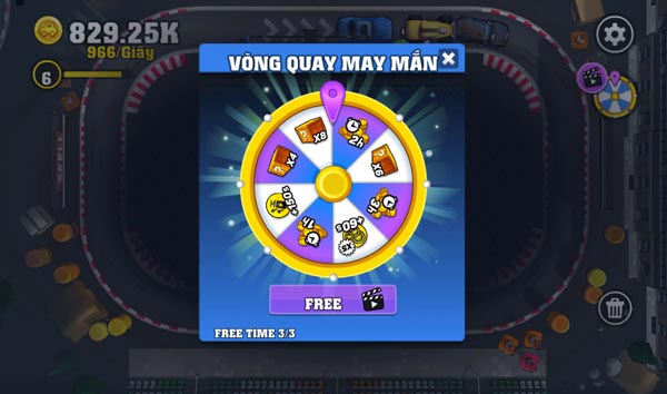 Vòng quay may mắn với nhiều phần thưởng