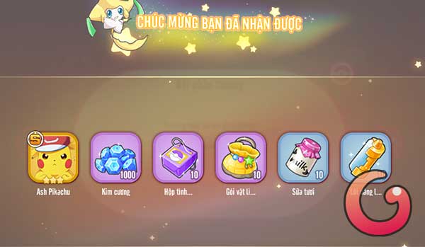 Phần thưởng được nhận