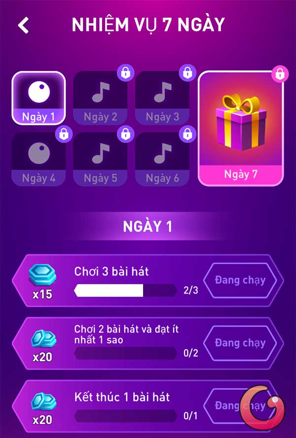 Hoàn thành nhiệm vụ ngày