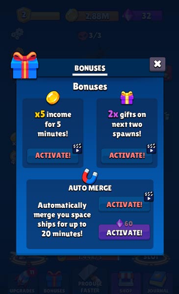 Kích hoạt các chế độ khác nhau