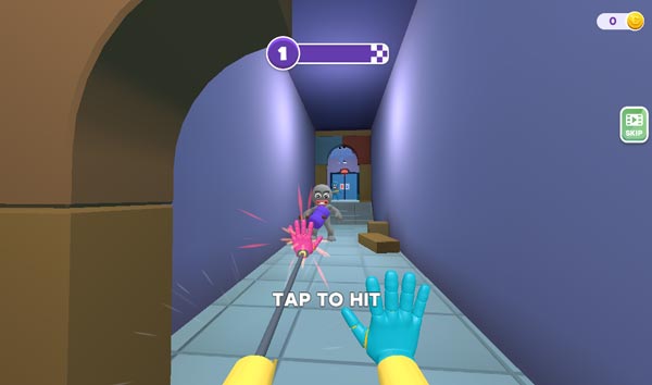 Sử dụng cánh tay ma thuật để hạ gục quái vật từ xa