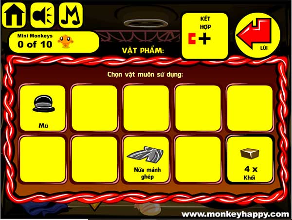 Các vật đã thu thập được