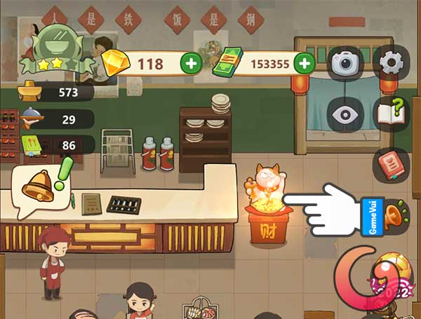 Chạm vào mèo thần tài