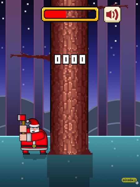 Bắt đầu thử thách chặt gỗ cây làm củi