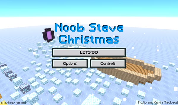 Chơi game Noob Steve giáng sinh - GameVui