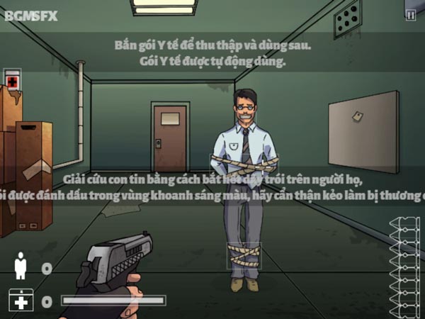 Bắn vào những sợi dây thừng để cởi trói cho con tin