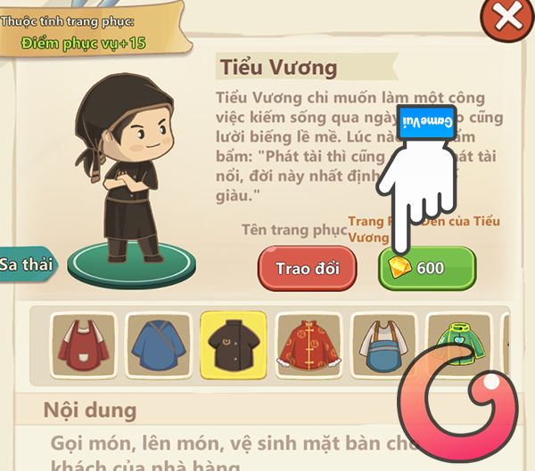 Mua trang phục cho nhân viên