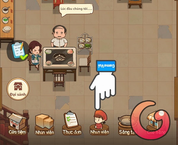 Chọn mục Nhân viên