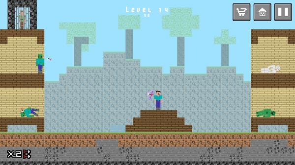 Bắn cung để hạ gục chúng, để ý số lượng mũi tên