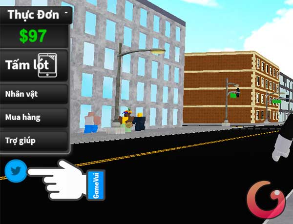 Nhấn vào biểu tượng Twitter