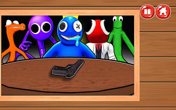 Rồi từ từ hoàn chỉnh bức ảnh Rainbow Friends bên trong