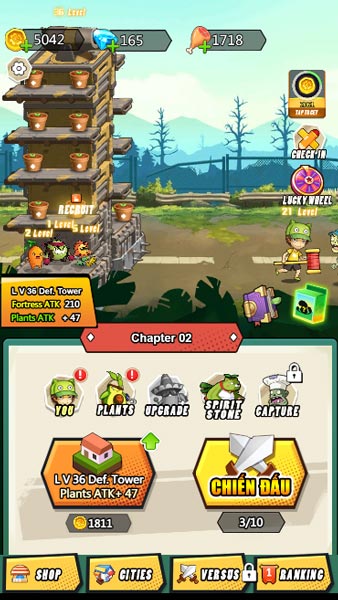 Chơi game Cây trồng chống Zombie - GameVui