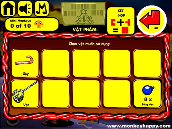 Các vật đã thu thập được