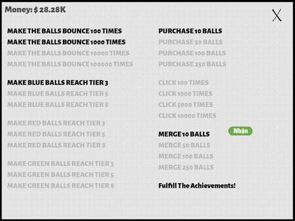Mở khóa và hoàn thành các mốc thành tích