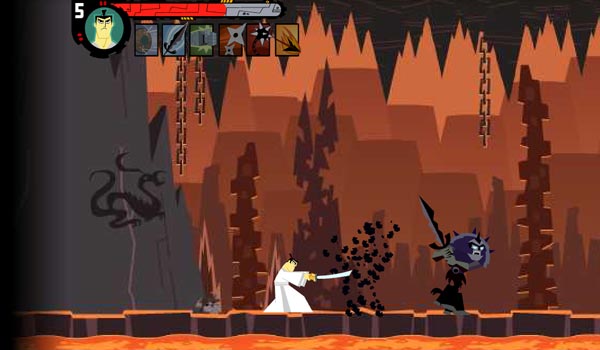 Điều khiển Samurai Jack chiến đấu, tiêu diệt quái vật