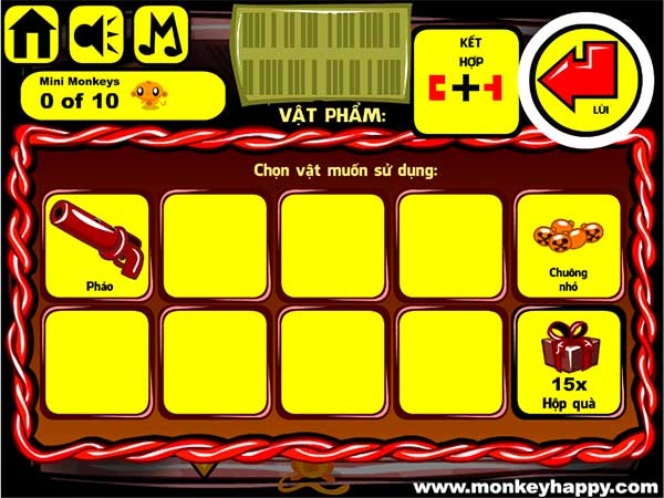 Các vật đã thu thập được