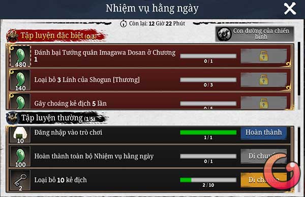 Nhiệm vụ hàng ngày