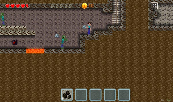 Sử dụng các loại đạn như đá, lửa, băng... để ném và tiêu diệt xác sống Zombie