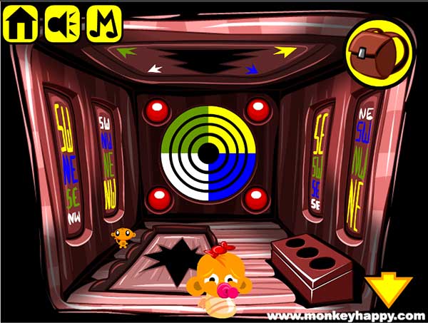 Xoay các quả cầu để mở tủ