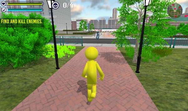 Điều khiển The Player di chuyển theo hướng chấm đỏ trên bản đồ nhỏ