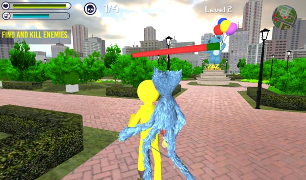 Tìm và diệt đủ số lượng quái vật Huggy Wuggy theo yêu cầu