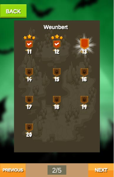 Rất nhiều level thử thách để người chơi trải nghiệm