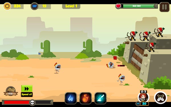 Nâng cấp cung thủ, xạ thủ để tiêu diệt đội quân quái vật