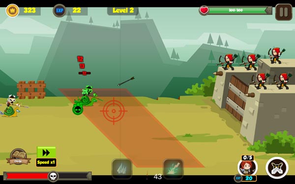 Sử dụng phép thuật để làm chậm, tiêu diệt quái vật từ xa