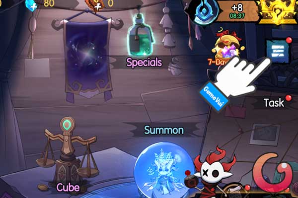 Chạm vào biểu tượng 3 gạch ngang