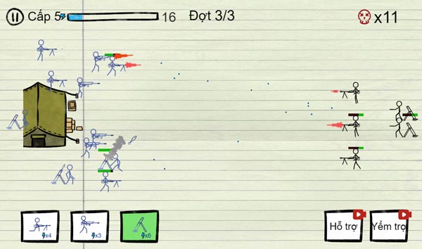 Cố gắng dàn trận các loại quân lính để tiêu diệt đối thủ