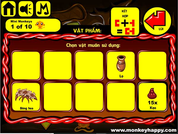 Các vật đã thu thập được