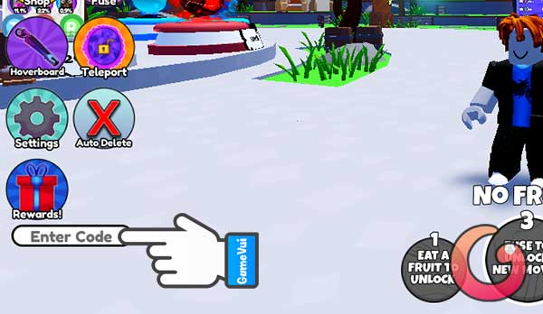 Nhấn vào Enter code