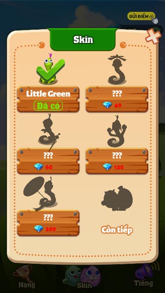 Các mẫu Skin trang phục của Rắn trong Shop cửa hàng