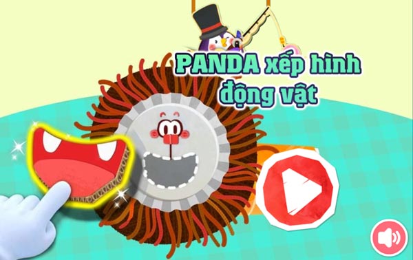 Chơi game Panda xếp hình động vật - GameVui