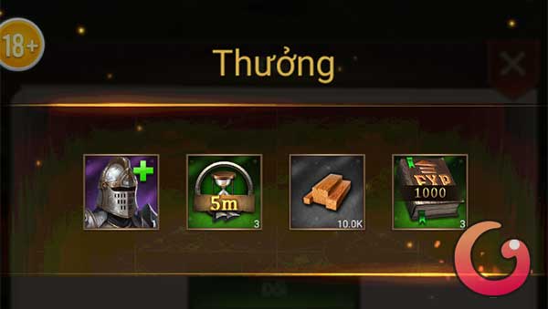 Phần thưởng được nhận