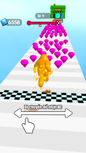 Trở về đích đầu tiên và nhận rất nhiều kim cương