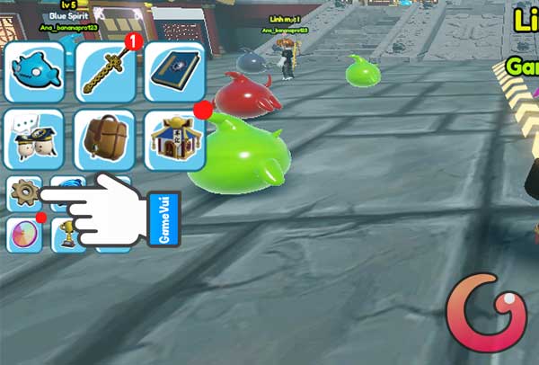 Nhấn mục Cài đặt