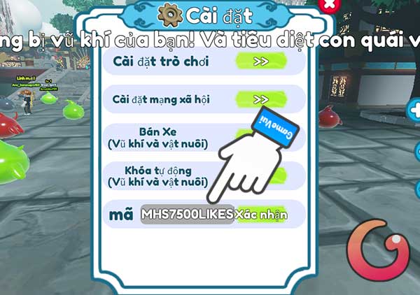 Nhập code